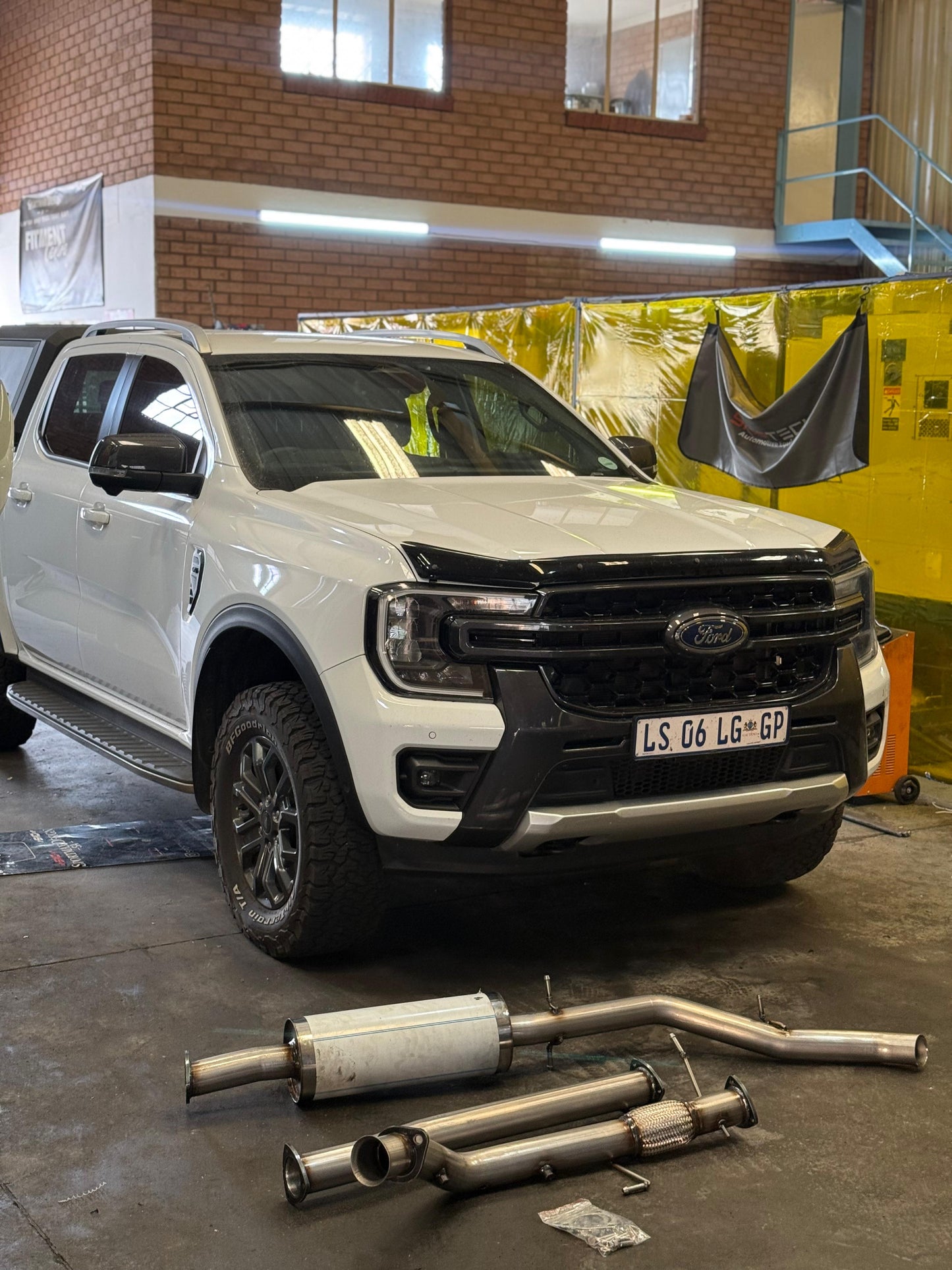 Ford Ranger Next Gen V6 Diesel 76mm Stainless Steel Downpipe + 76mm Stainless Steel Performance Exhaust System