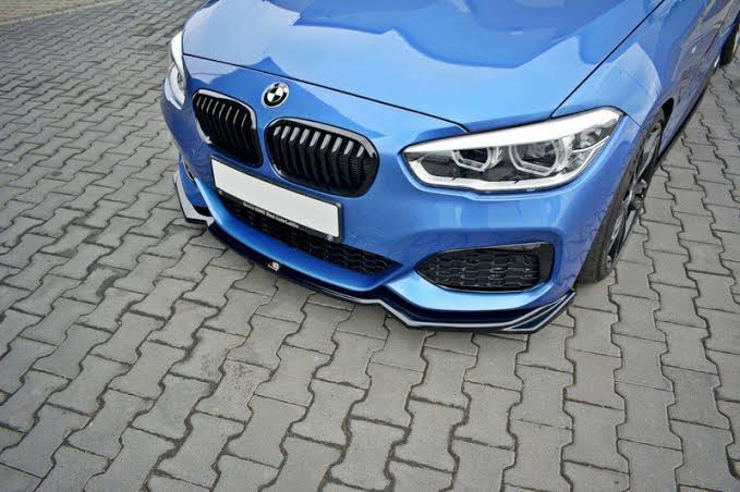 BMW F20 1 piece Maxton Style V2 Gloss Black Front Lip