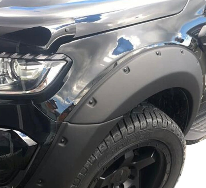 Ford Ranger Offroad Fender Flares 2016+(4D, Matt Black)