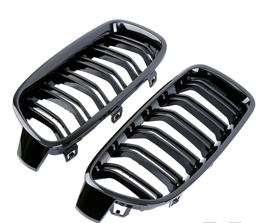 BMW F30 3-Series Piano Black Double Slat Kidney Grille