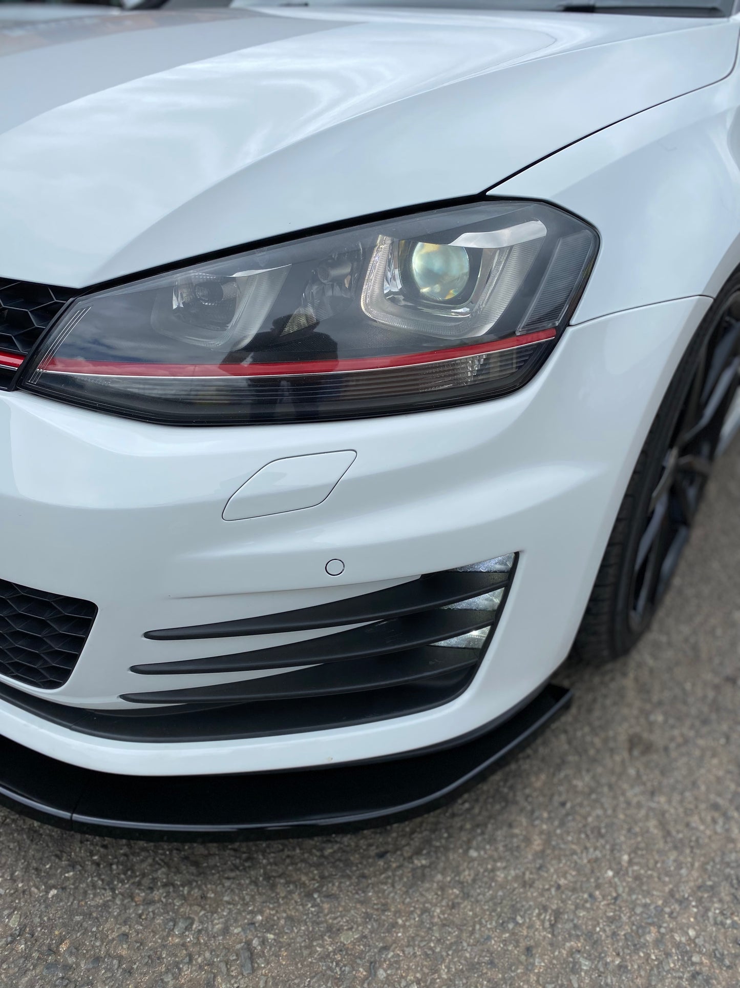 VW Golf Mk7/Mk7.5 GTI/R Line Gloss Black Front Lip Slimline