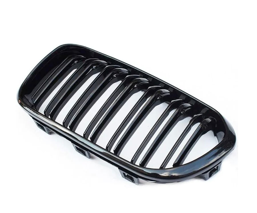 BMW F20 1-Series Piano Black Double Slat Kidney Grille (15-19)