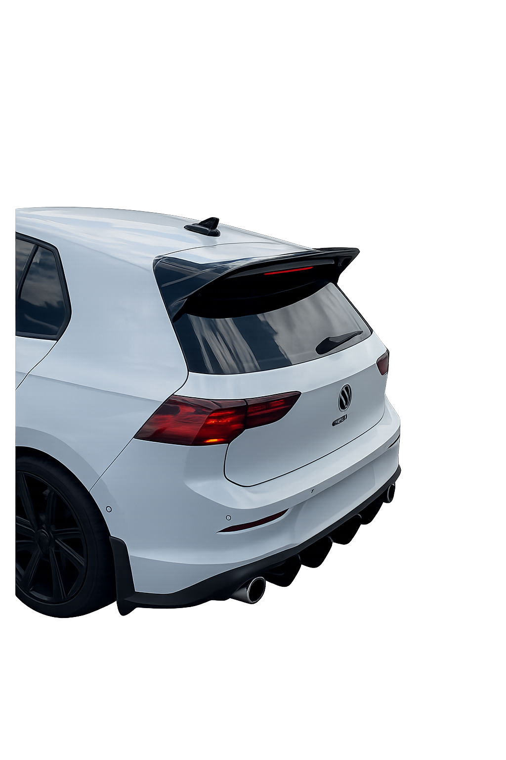 VW Golf 8 r line Gti Clubsport Style Roof Spoiler