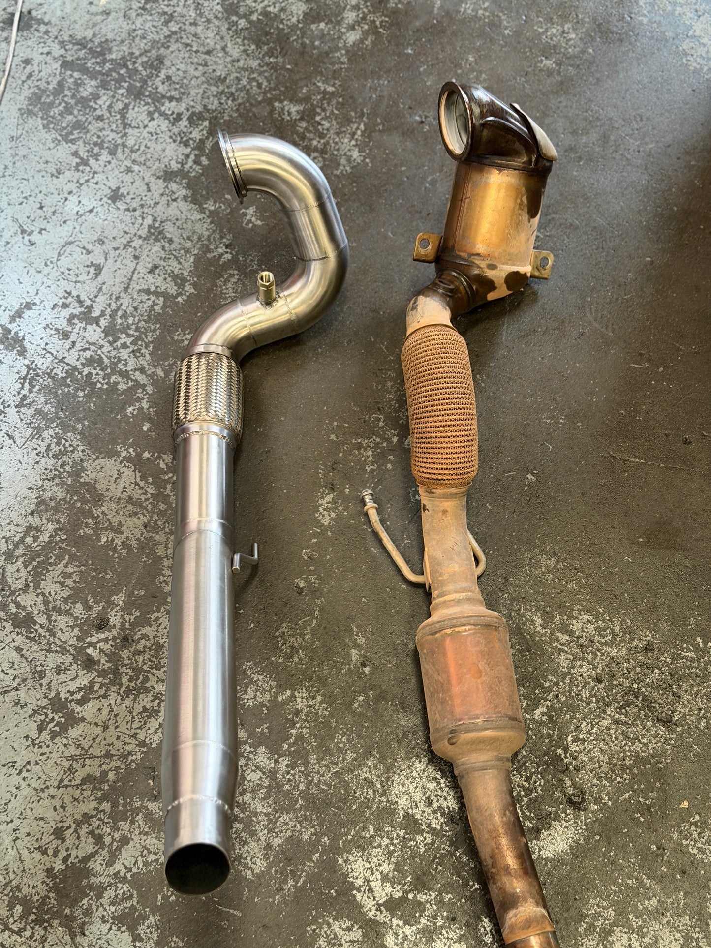 VW AW Polo GTI stainless steel bolt on downpipe Downpipe