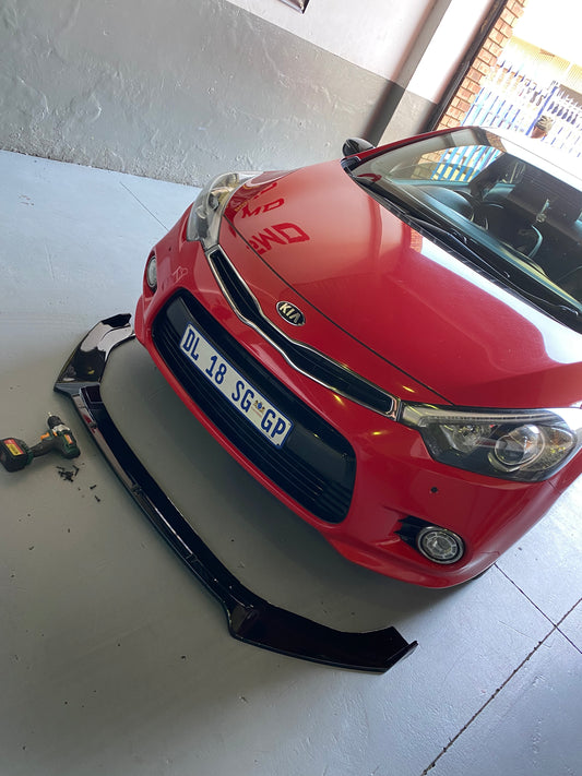 Kia Cerato 15+ Gloss Black Front Lip Spoiler