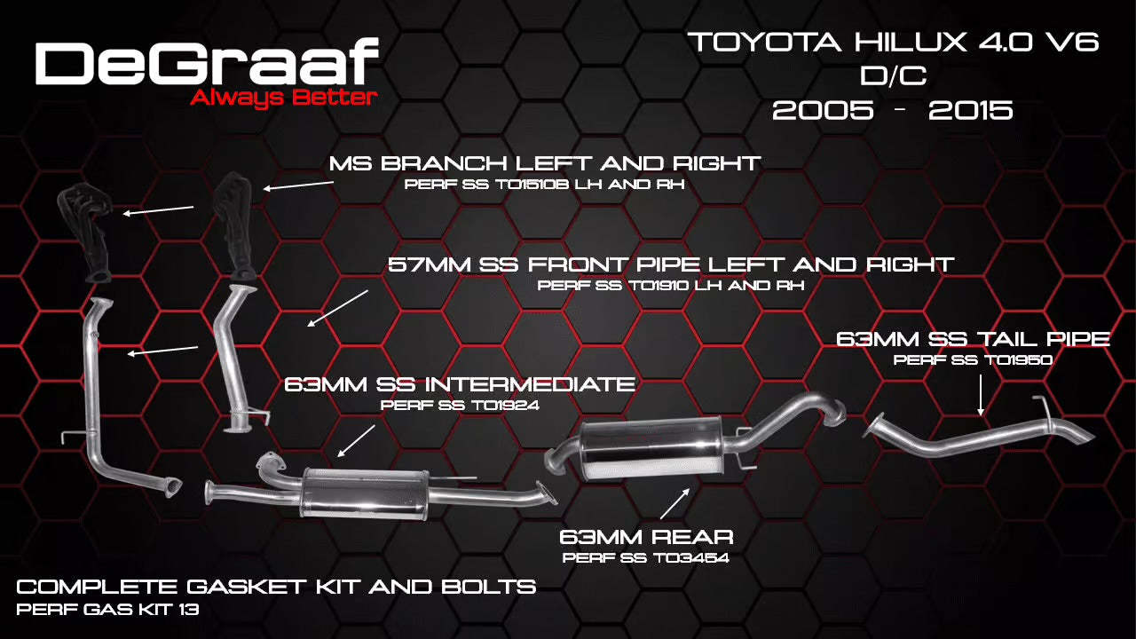 Toyota Hilux 4.0 V6 Vigo Degraaf SBS Performance Exhaust