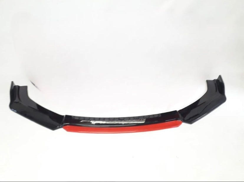 Universal 4 Piece Front Lip with Red Insert