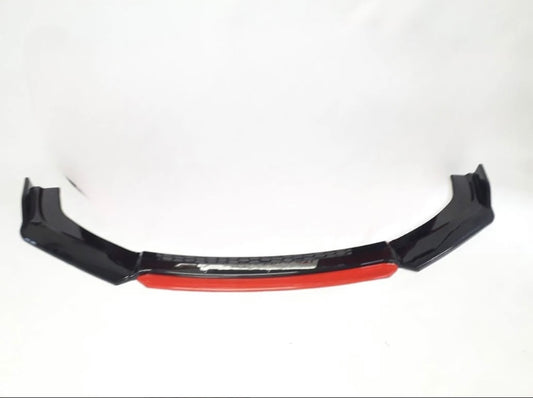Universal 4 Piece Front Lip with Red Insert