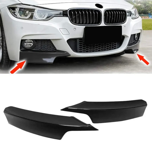 BMW F30 Front Splitter & Fog Light Covers Gloss Black
