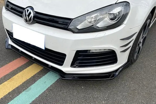 VW Golf 6R Gloss Black Front Lip