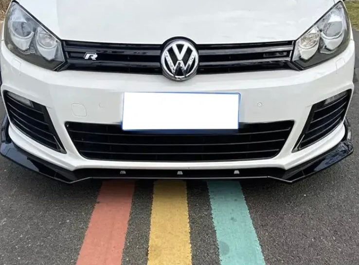 VW Golf 6R Gloss Black Front Lip
