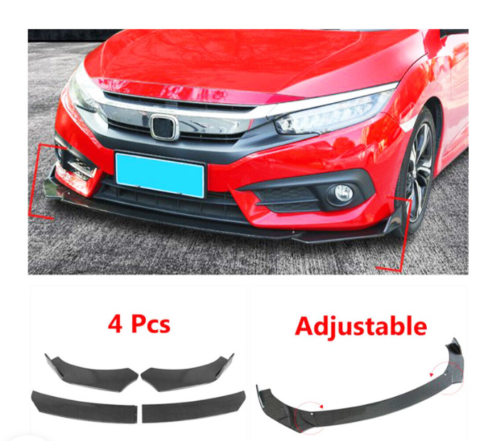 Universal 3 Piece Front Lip Gloss Black
