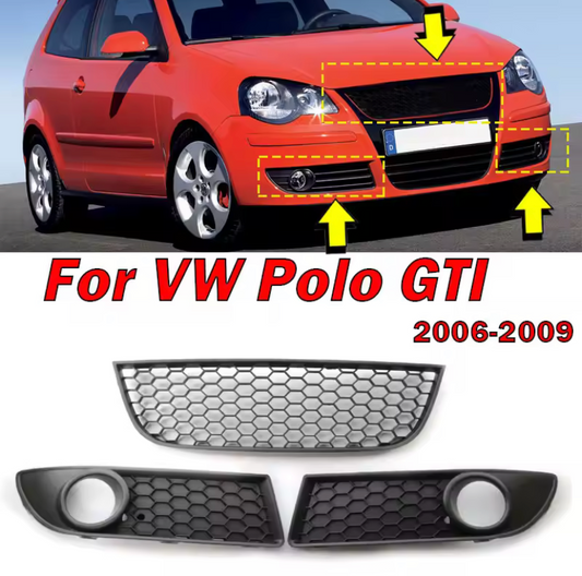 VW Polo 2005 - 2009 GTi Grill + Fog Light Cover