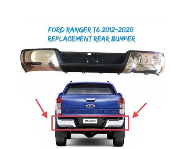 Ford Ranger T6/T7/T8 Rear Bumper Chrome