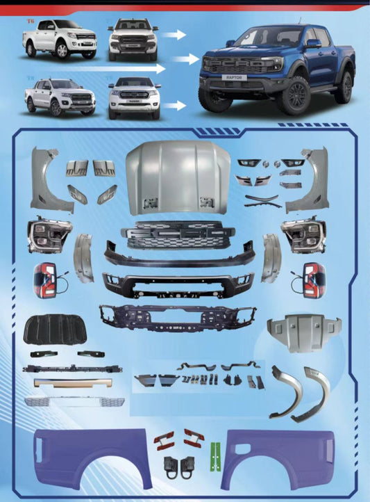 Ford Ranger T6/ T7/ T8 Conversion Body Kit - T9 Raptor
