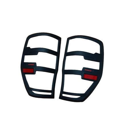 Ford Ranger Tail Lamp Trim Ford Ranger 2012+ Matte Black With Reflectors