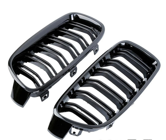 BMW F30 3-Series Piano Black Double Slat Kidney Grille