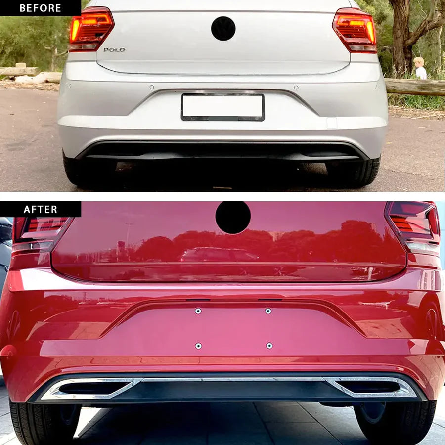 VW Polo 8 AW (18-21) R-Line Style 3-Piece Chrome Diffuser Trim ...