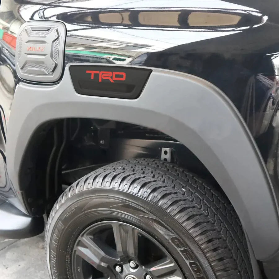 Toyota Hilux Revo (16-On) Matte Black Plastic Wheel Arch With TRD Logo