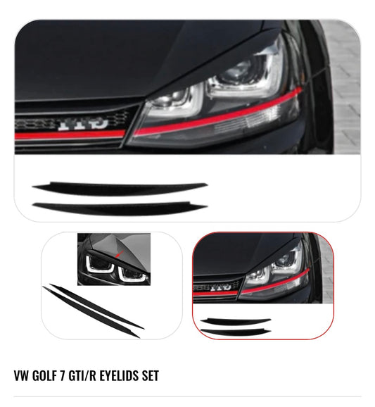 VW Golf 7 GTI/R Gloss Black Eyelids Set