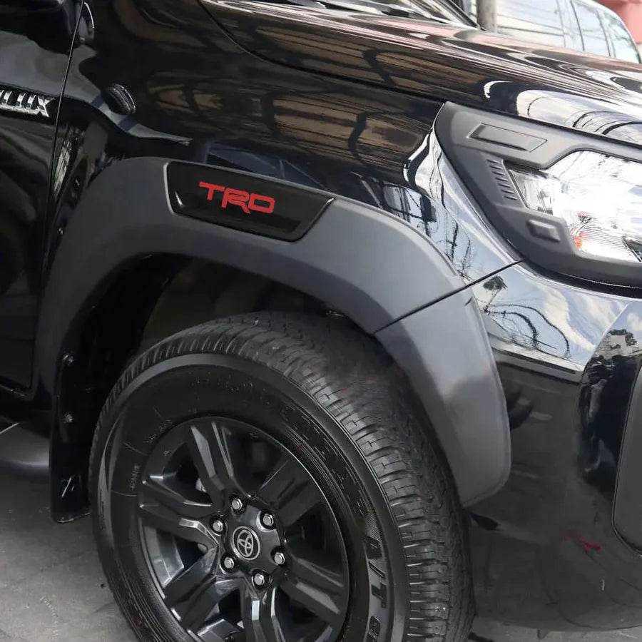 Toyota Hilux Revo (16-On) Matte Black Plastic Wheel Arch With TRD Logo