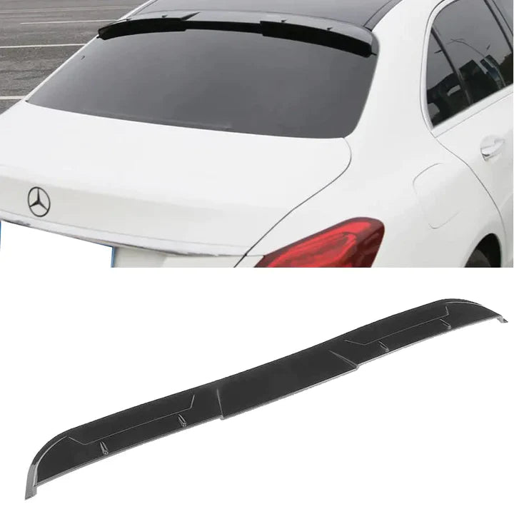 Mercedes W205 C-Class Gloss Black V-Style Roof Spoiler (15-20)