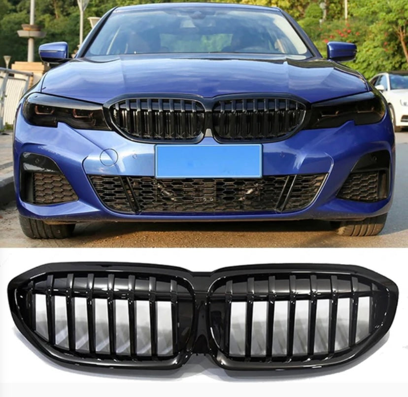 2023-2024 BMW 3 Series G20 G21 G28 Gloss Black Front Kidney Grille Mes 2023-2024 BMW 3 Series G20 G21 G28 Gloss Black Front Kidney Grille Mes