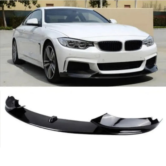 BMW F32 / F33 4-Series Gloss Black 3-Piece Front Spoiler (14-18)