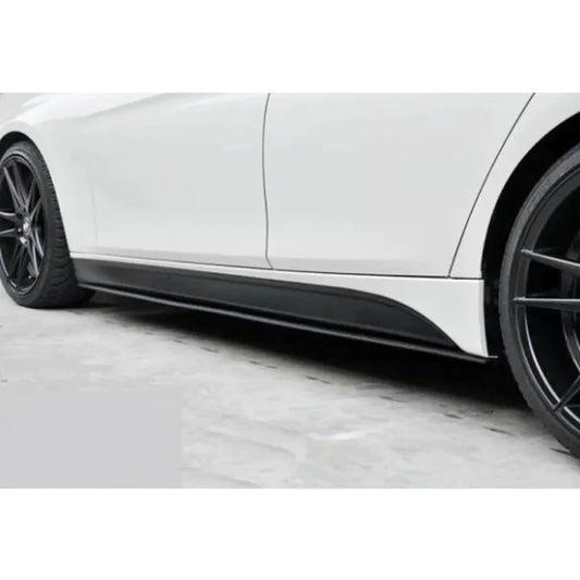 BMW F30 M-tech Gloss Black Side Skirt Extension (PLASTIC)
